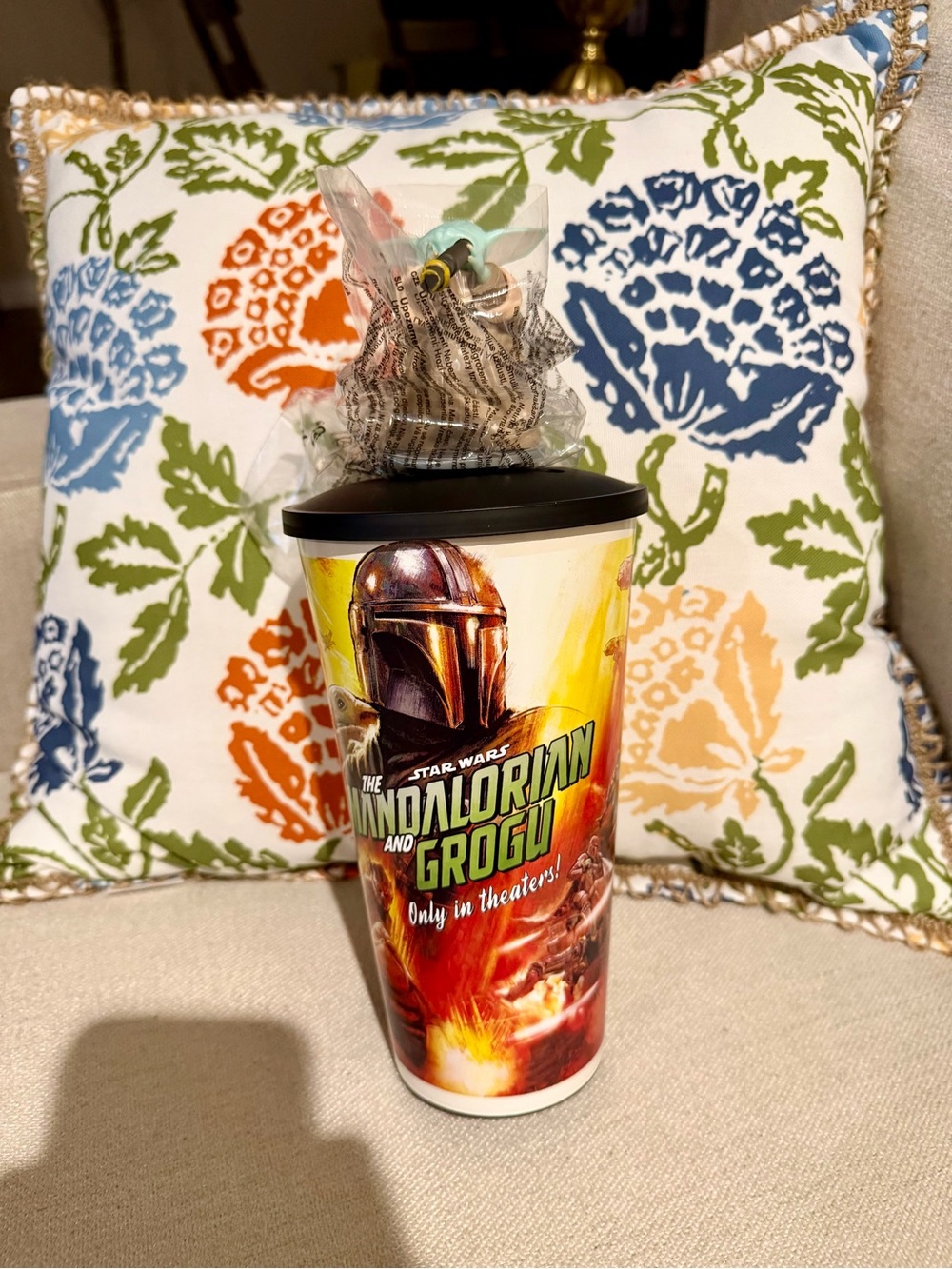 The Mandalorian & Grogu White Cup With Grogu Topper AMC  Star Wars Collectible
